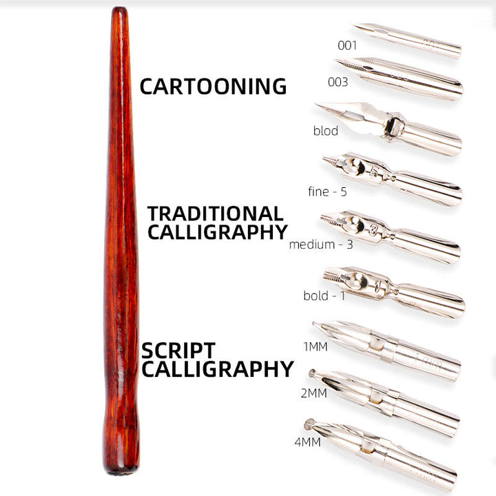 Calligraphy Dip Pen Set For Signing Stationery With 9 Nibs