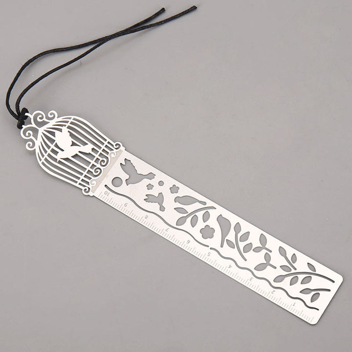 Multifunctional Metal Ruler Creative Painting Stencil Bookmark For Stationery