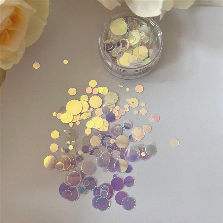 Circle Dot Shape Sequins PVC Loose Craft Journal Decoration