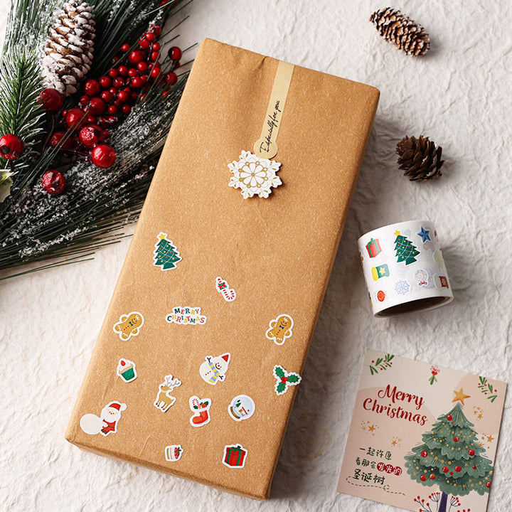 Christmas Cartoon Theme Small Sticker Roll Special-shaped Sealing Sticker