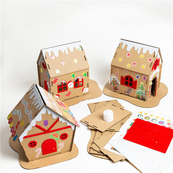 Miniature House Kit DIY Christmas Biscuit House Handcrafts Ornament