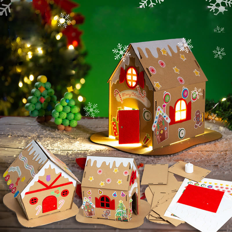 Miniature House Kit DIY Christmas Biscuit House Handcrafts Ornament