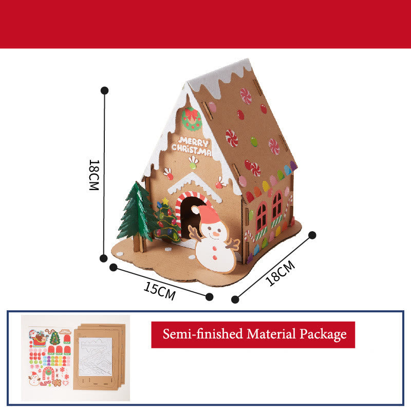 Miniature House Kit DIY Christmas Biscuit House Handcrafts Ornament