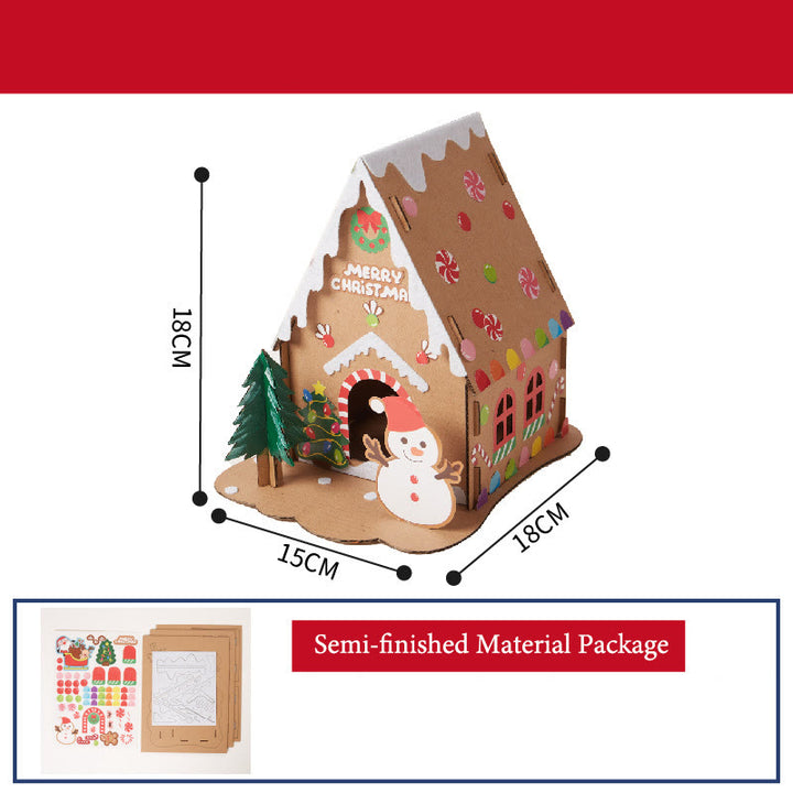 Miniature House Kit DIY Christmas Biscuit House Handcrafts Ornament