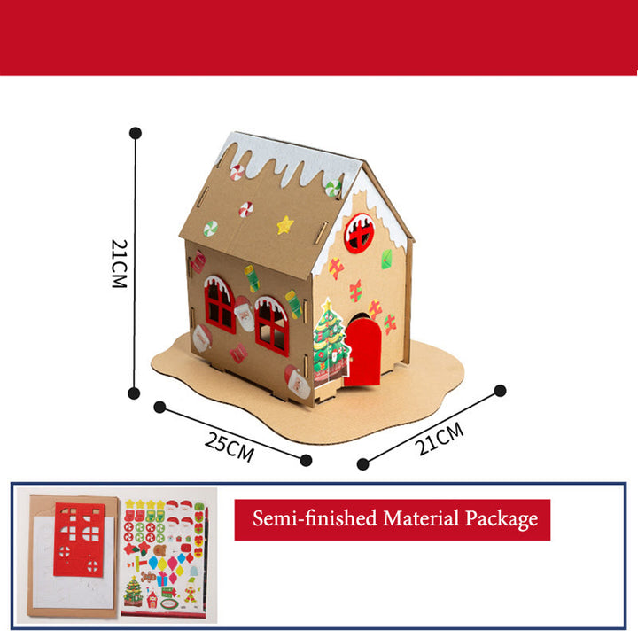 Miniature House Kit DIY Christmas Biscuit House Handcrafts Ornament