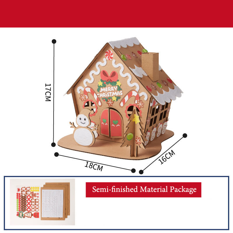 Miniature House Kit DIY Christmas Biscuit House Handcrafts Ornament