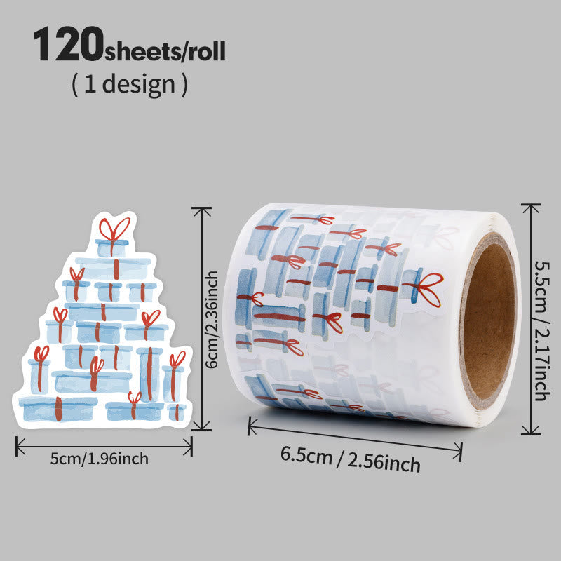 Cute Gift Pattern Sticker Roll Special-Shaped Sealing Sticker