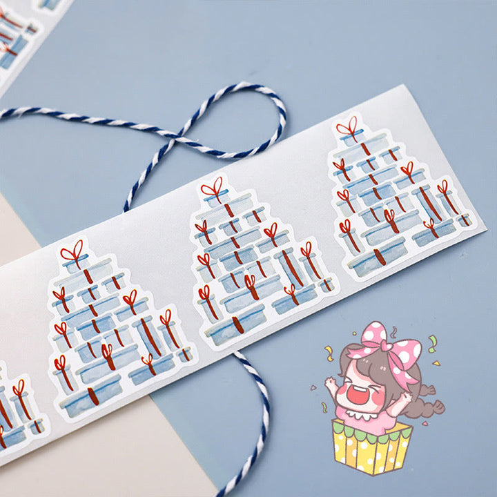 Cute Gift Pattern Sticker Roll Special-Shaped Sealing Sticker