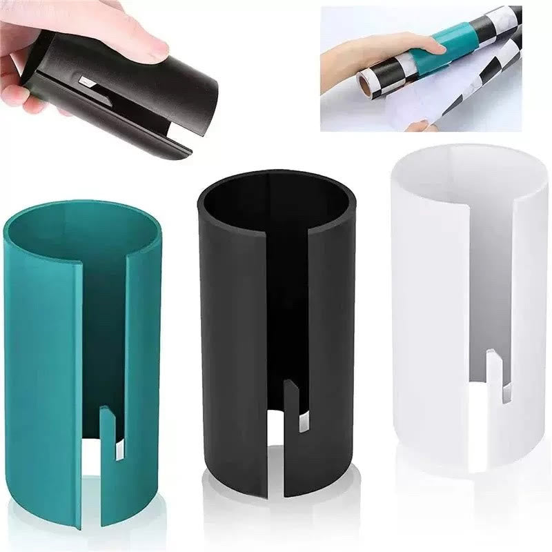 Cylindrical Portable Wrapping Paper Cutter Holiday Gift Scrafting Supply