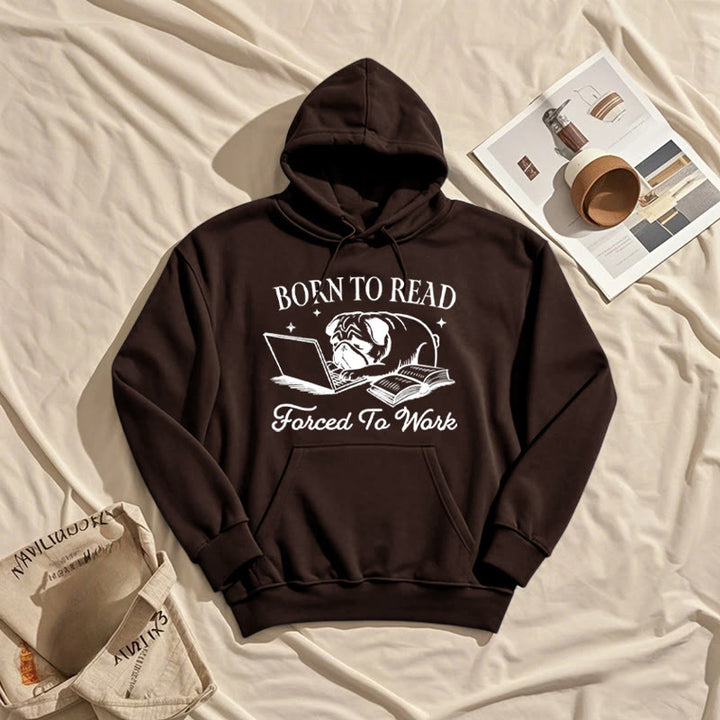 Born To Read Fleece Lined Hoodie Comfy Hooded Sweatshirts