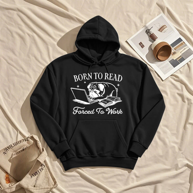 Born To Read Fleece Lined Hoodie Comfy Hooded Sweatshirts