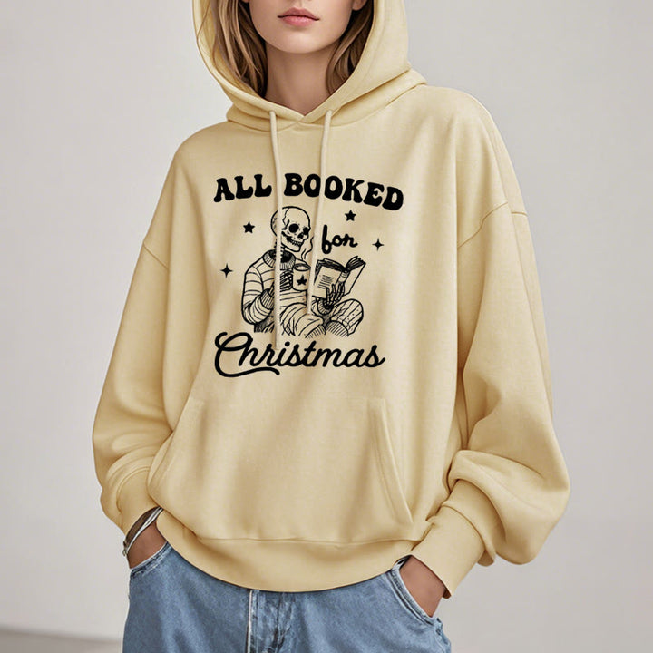 All Booked Christmas Fleece Lined Hoodie Comfy Hooded Sweatshirts