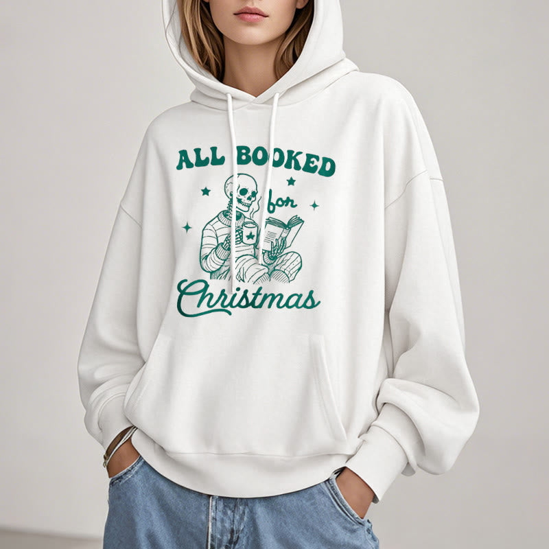 All Booked Christmas Fleece Lined Hoodie Comfy Hooded Sweatshirts