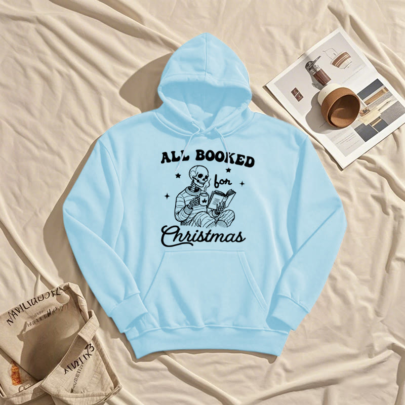 All Booked Christmas Fleece Lined Hoodie Comfy Hooded Sweatshirts