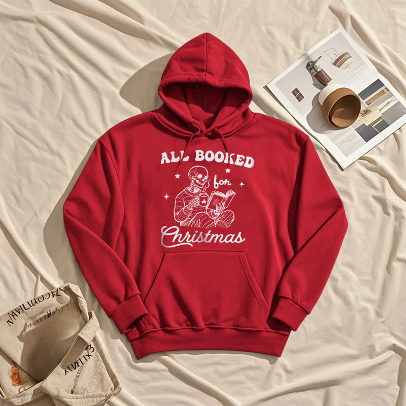 All Booked Christmas Fleece Lined Hoodie Comfy Hooded Sweatshirts