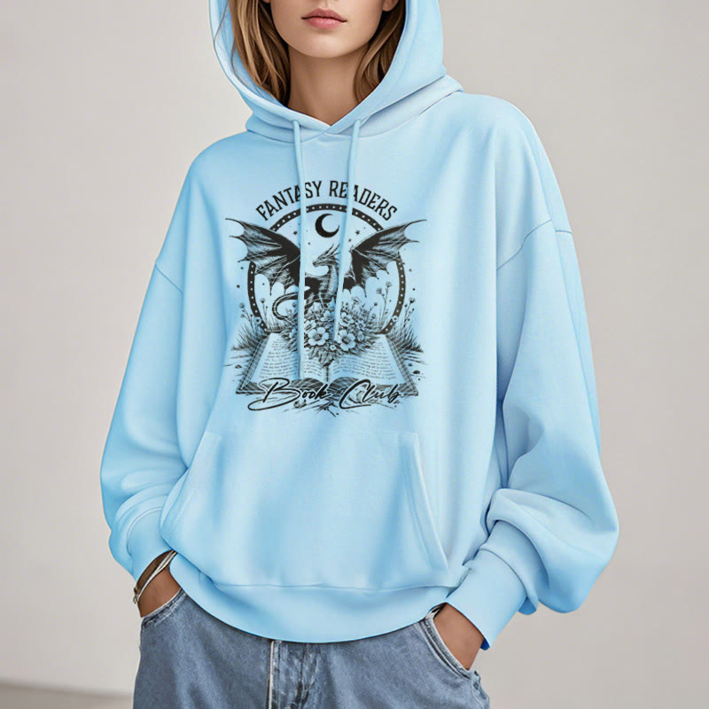 Fantasy Reader Book Club Fleece Lined Hoodie Comfy Hooded Sweatshirts