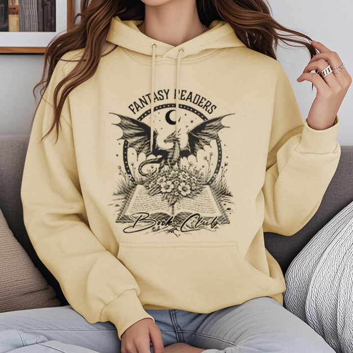 Fantasy Reader Book Club Fleece Lined Hoodie Comfy Hooded Sweatshirts