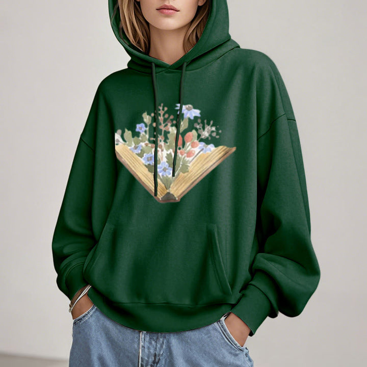 Garden In The Books Fleece Lined Hoodie Comfy Hooded Sweatshirts