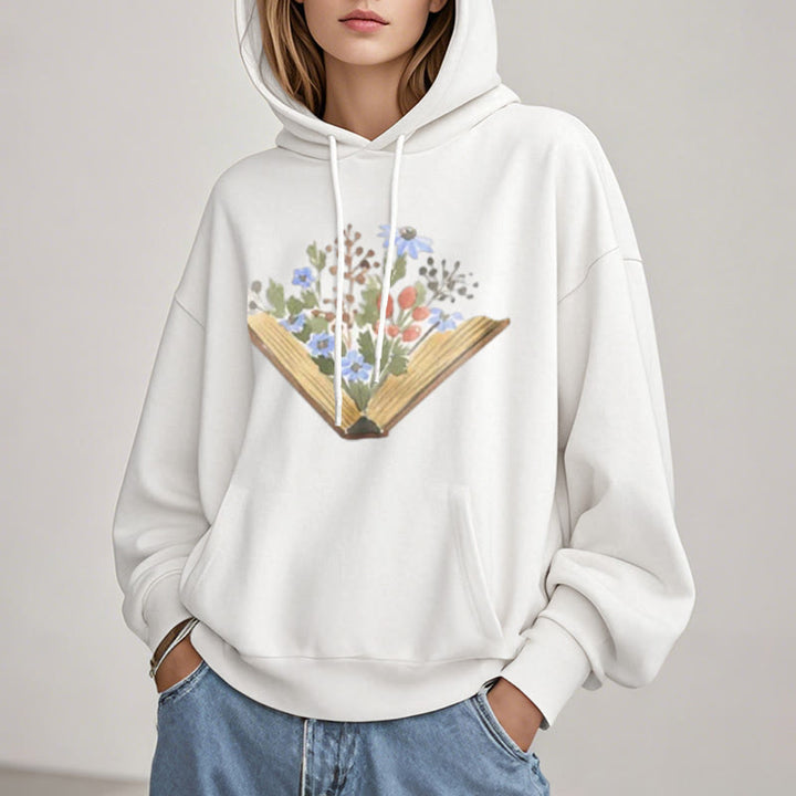 Garden In The Books Fleece Lined Hoodie Comfy Hooded Sweatshirts