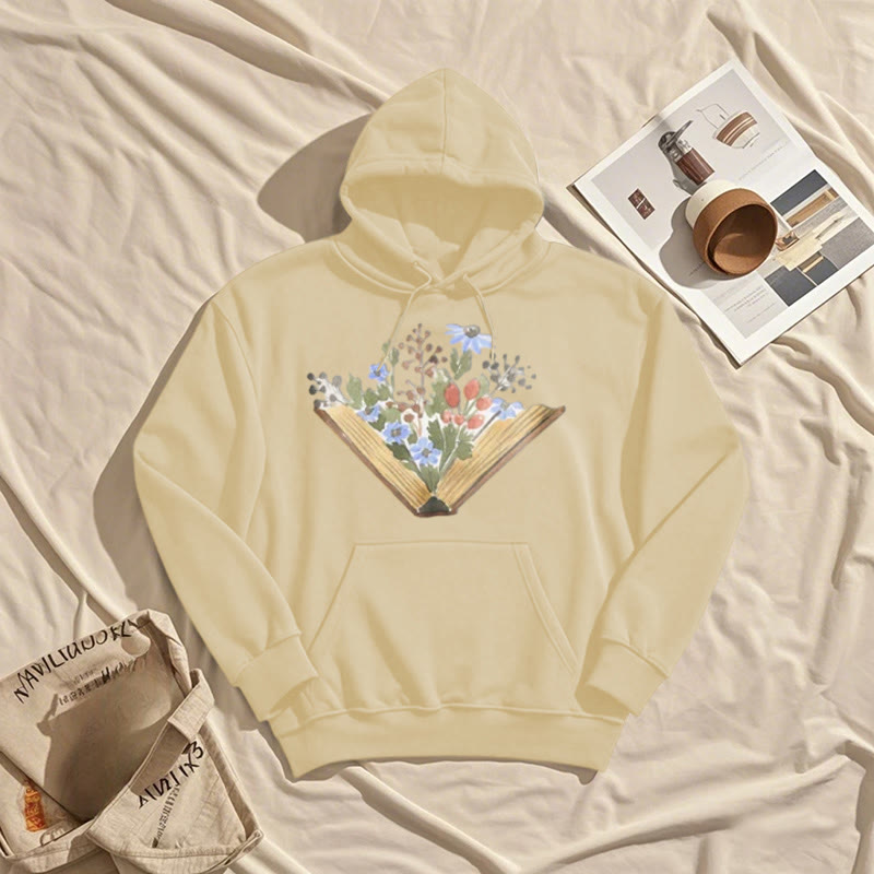 Garden In The Books Fleece Lined Hoodie Comfy Hooded Sweatshirts