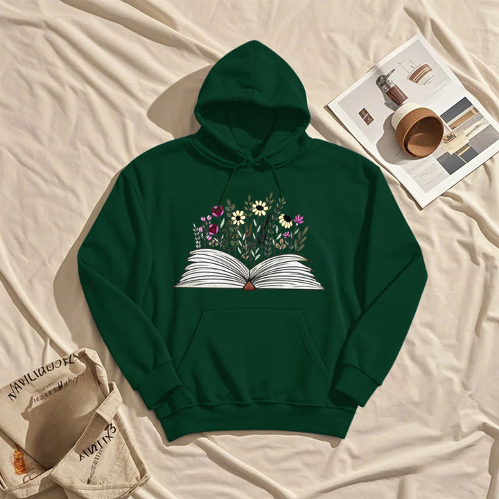 Flowering Shrubs In The Books Fleece Lined Hoodie Comfy Hooded Sweatshirts