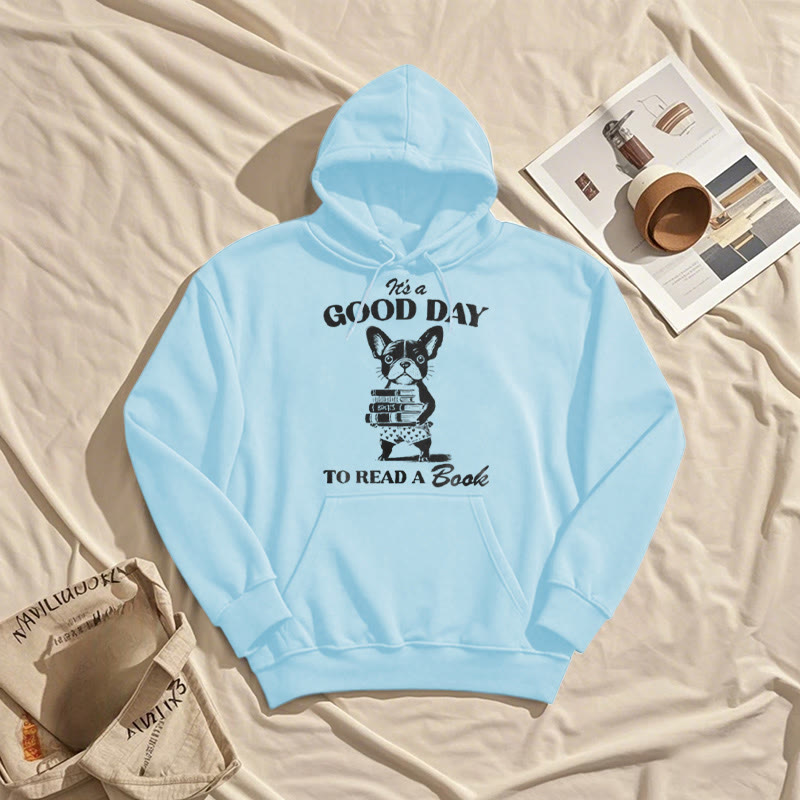 Good Day Reading Fleece Lined Hoodie Comfy Hooded Sweatshirts