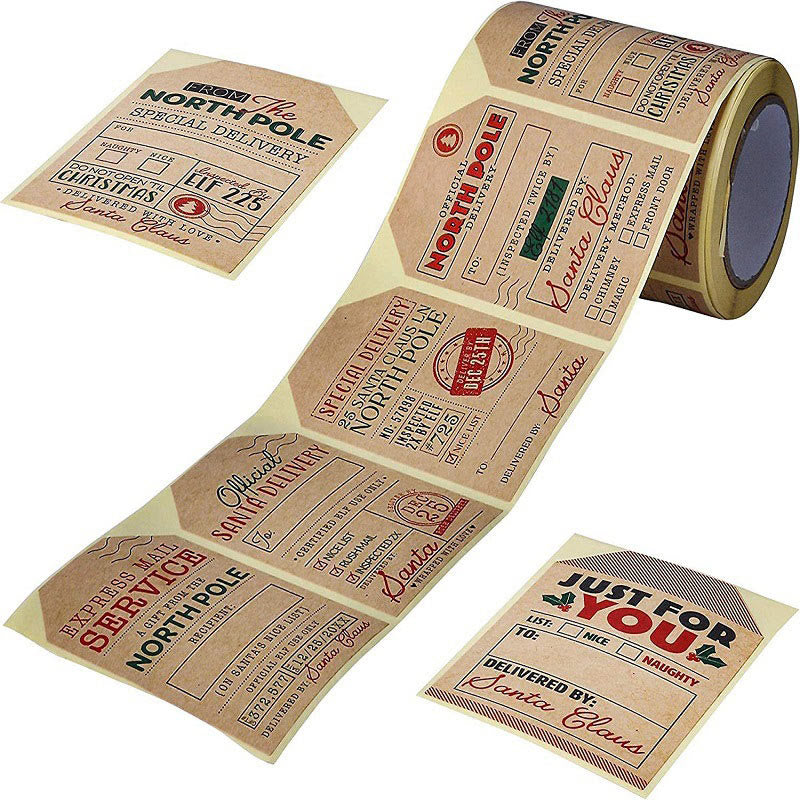 Gift Label Theme Sticker Roll Special-Shaped Sealing Sticker