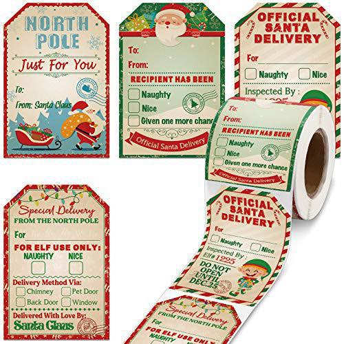 Christmas Label Theme Sticker Roll Special-Shaped Sealing Sticker