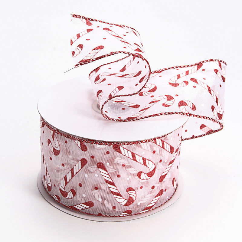 Christmas Pattern Wrapping Ribbon For Gift Box Packing Decor