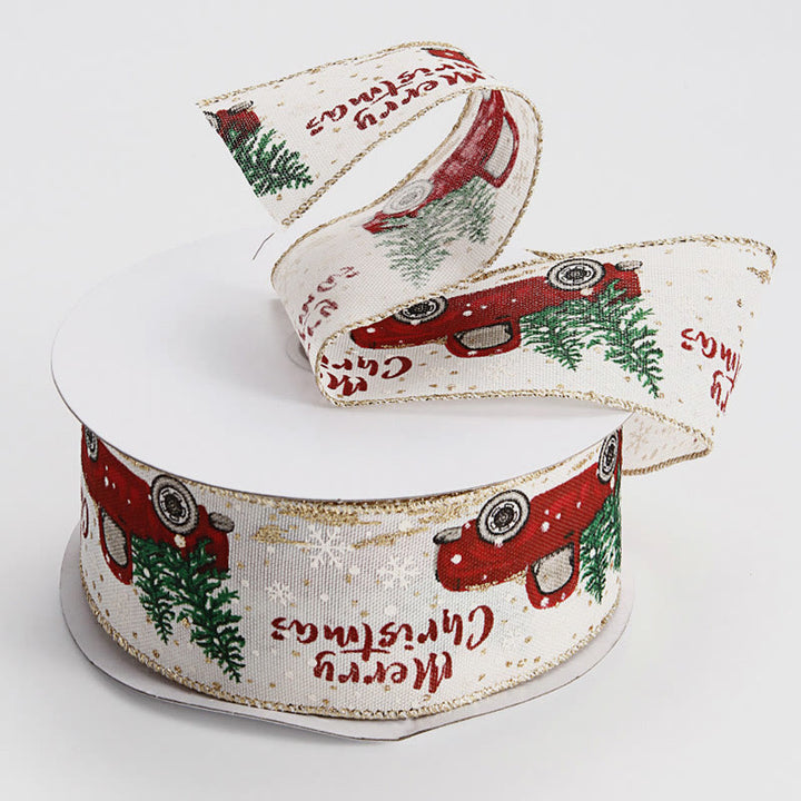 Christmas Pattern Wrapping Ribbon For Gift Box Packing Decor