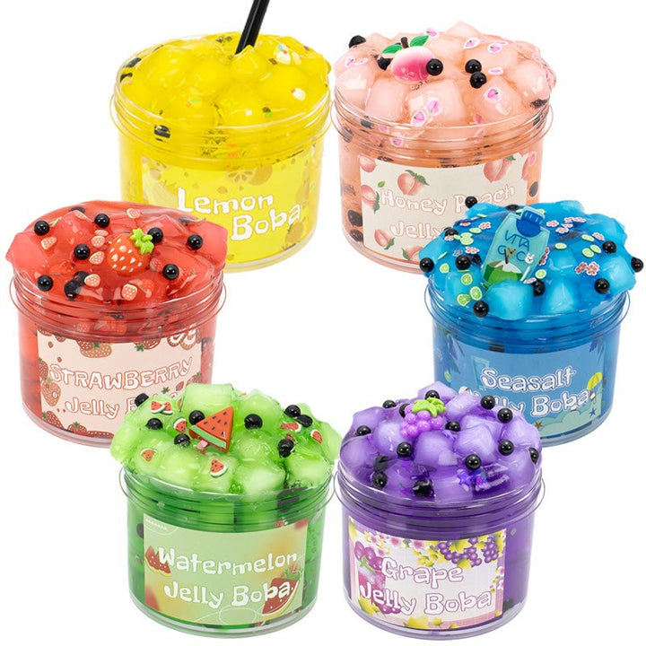 Transparent Color Slime For Chrildren Fruit Coconut Jelly Mud