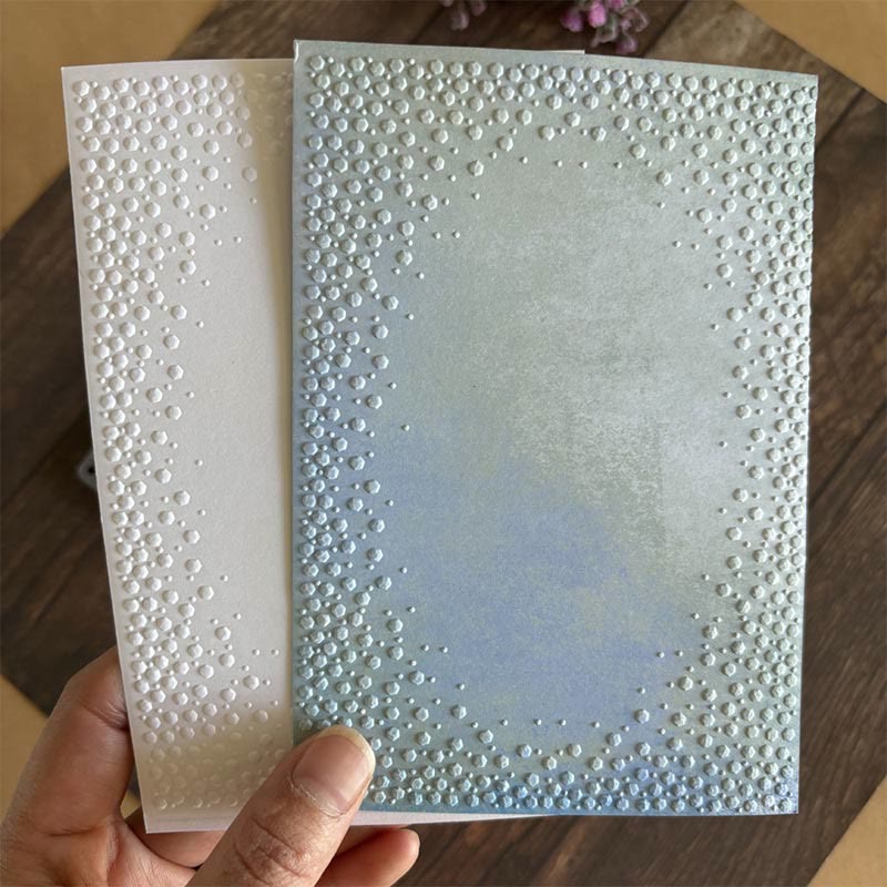 3D Embossed Folder Plant Texture Design For Journal Card Making