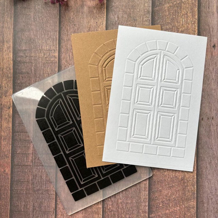 3D Embossed Folder Plant Texture Design For Journal Card Making