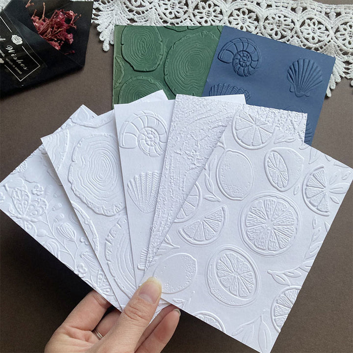 3D Embossed Folder Tools And Shell Texture Design For Card Making