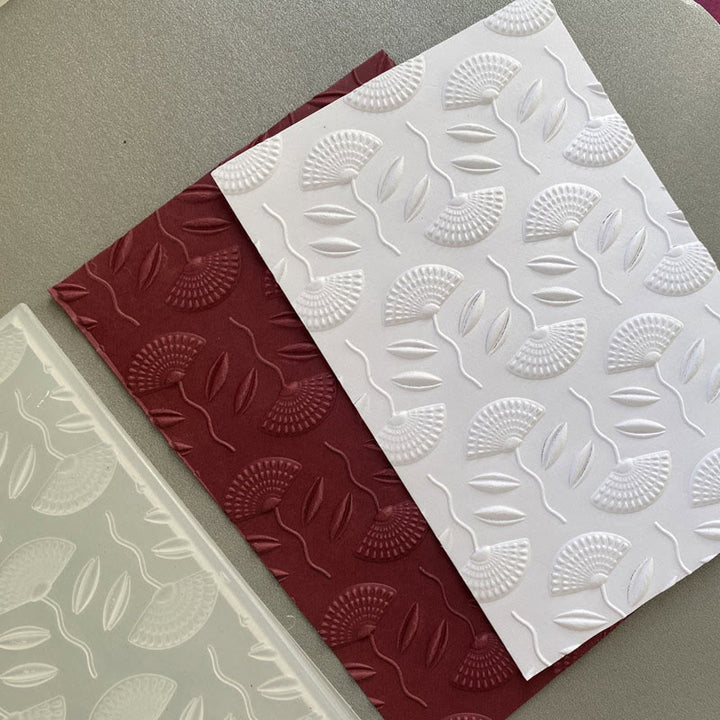 3D Embossed Folder Christmas Leaves Floral Design For Card Making