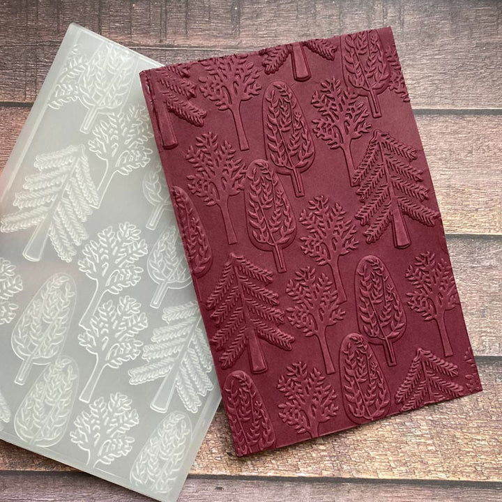 3D Embossed Folder Christmas Leaves Floral Design For Card Making