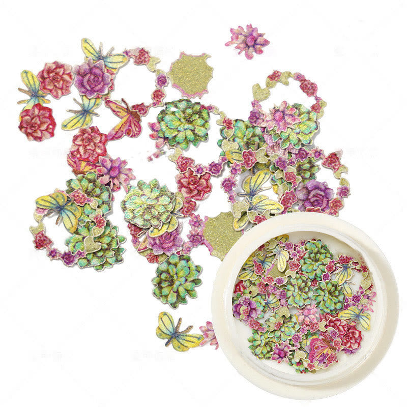 Colorful 3D Leaf Flower Butterfly Sequins and Spangles for DIY Crafts