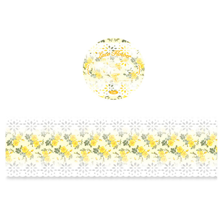 Lace Flower Field Series Washi Tape Loop For Journal Crafts