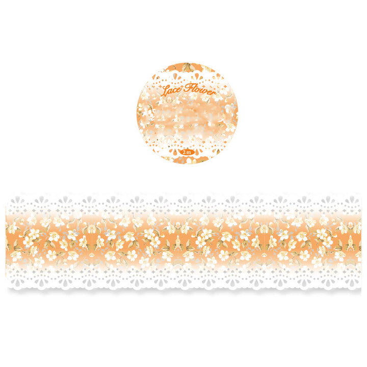 Lace Flower Field Series Washi Tape Loop For Journal Crafts