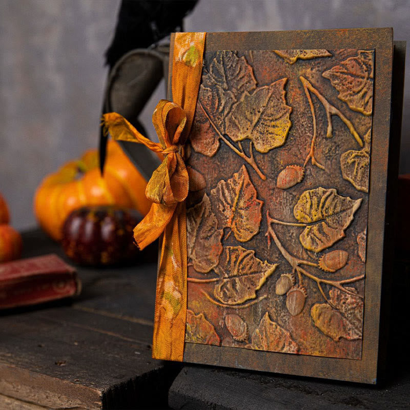 3D Embossed Folder Vintage Texture Design For Journal Card Making