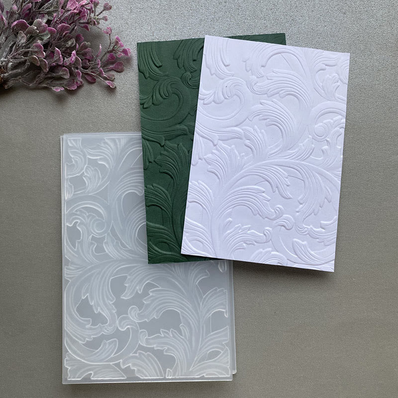 3D Embossed Folder Vintage Texture Design For Journal Card Making