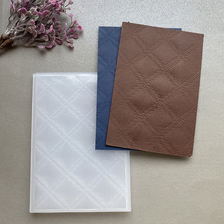 3D Embossed Folder Vintage Texture Design For Journal Card Making