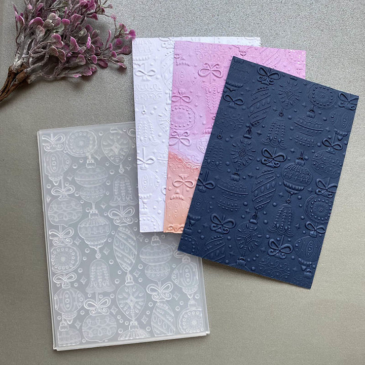 3D Embossed Folder Vintage Texture Design For Journal Card Making
