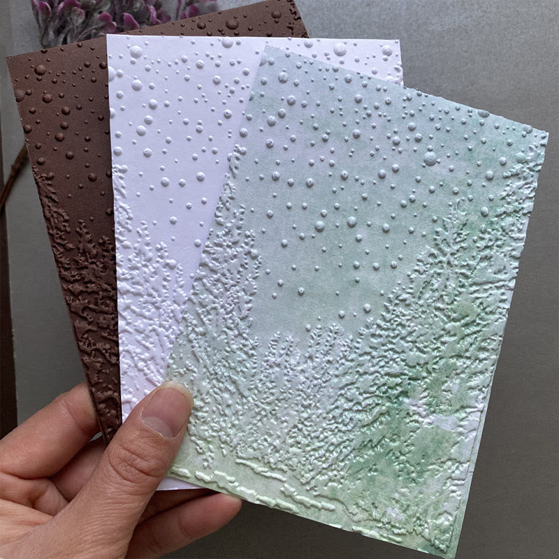 3D Embossed Folder Vintage Texture Design For Journal Card Making