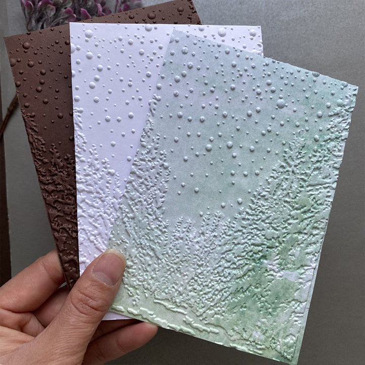 3D Embossed Folder Vintage Texture Design For Journal Card Making