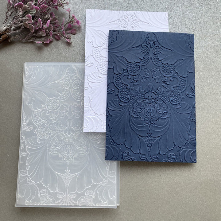3D Embossed Folder Vintage Texture Design For Journal Card Making