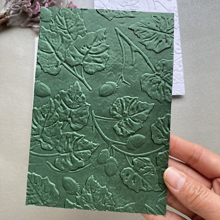 3D Embossed Folder Vintage Texture Design For Journal Card Making