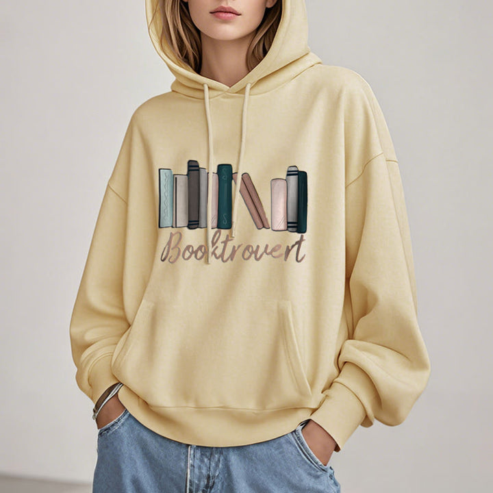 Booktrovert Fleece Hoodie Long Sleeves Comfy Hooded Sweatshirts