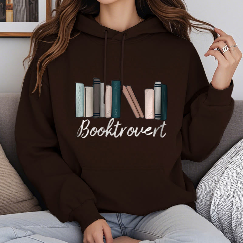 Booktrovert Fleece Hoodie Long Sleeves Comfy Hooded Sweatshirts