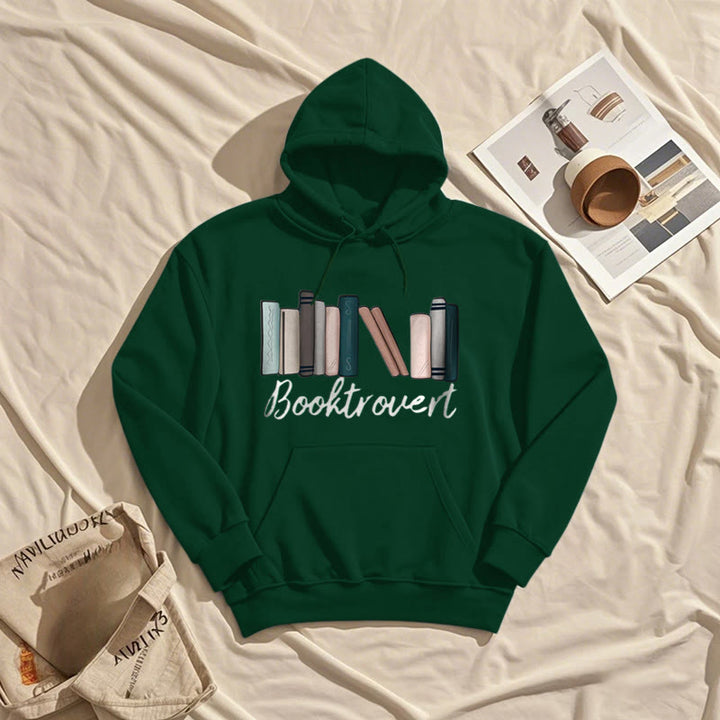 Booktrovert Fleece Hoodie Long Sleeves Comfy Hooded Sweatshirts